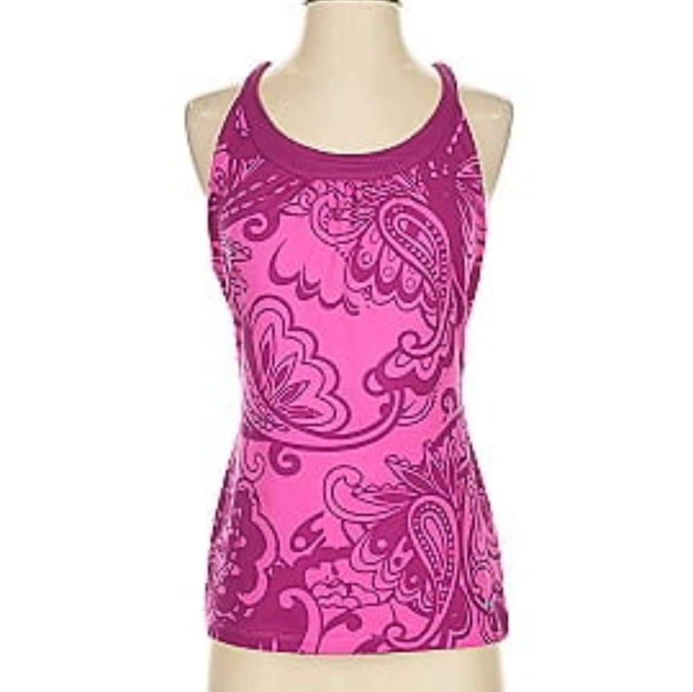 Koppen Pink Patterned Tank Top XL